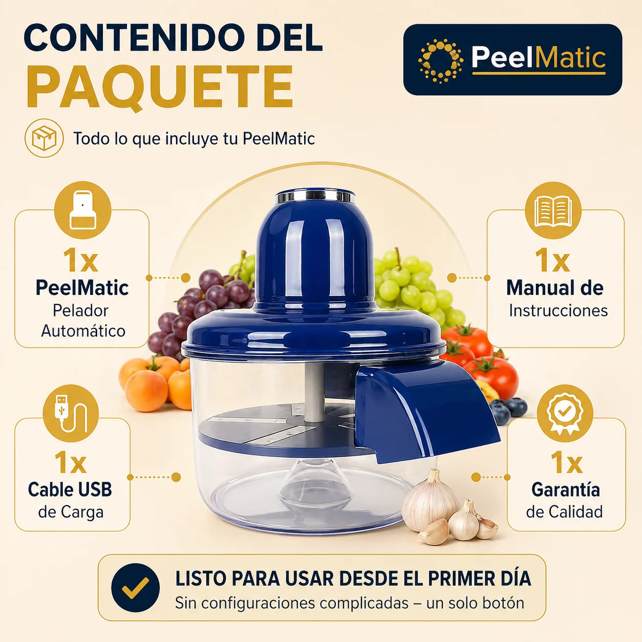 PeelMatic - Cocina más rápido sin ensuciar tus manos