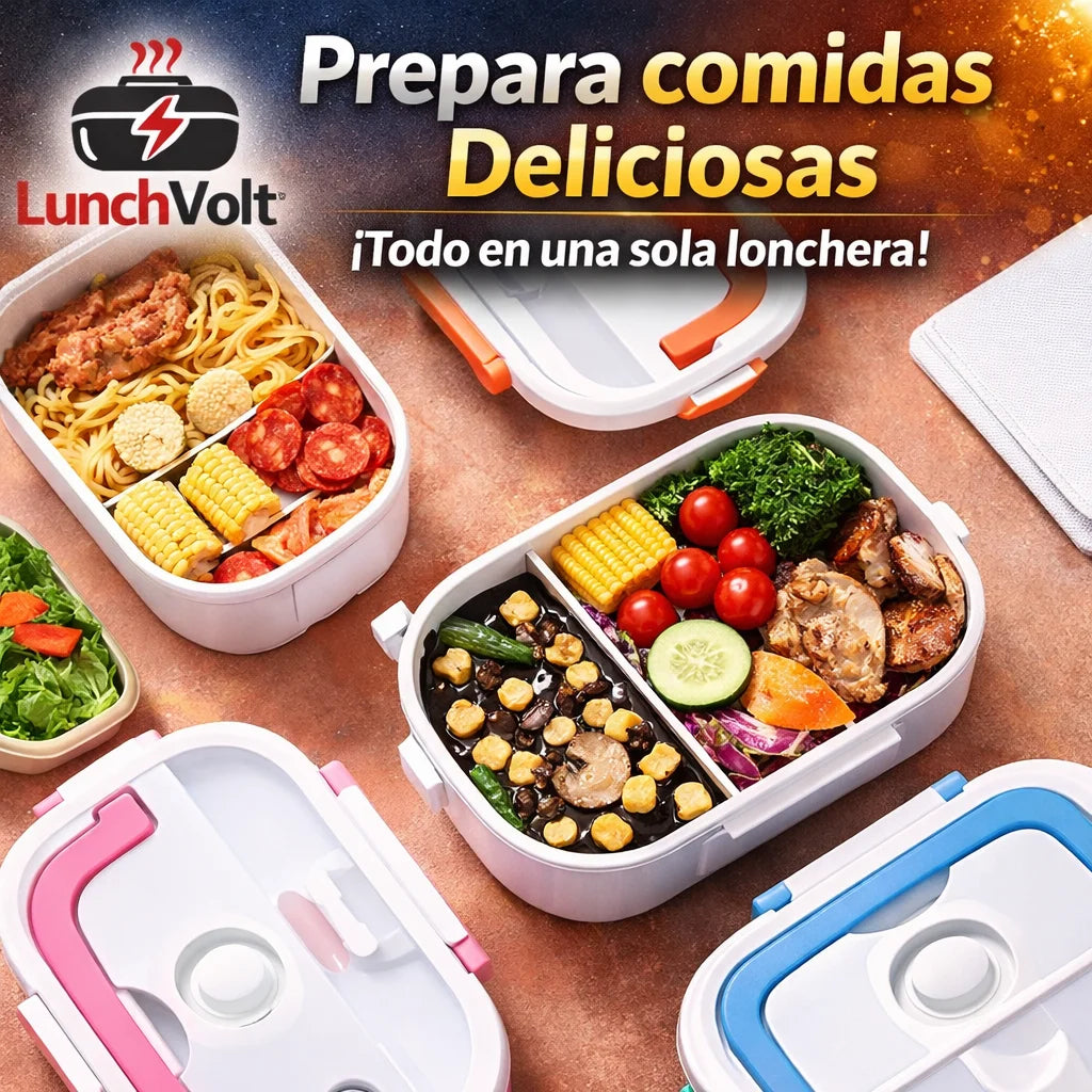 Lonchera Eléctrica Portátil 👝 Calienta tu comida 🍲 Disfruta tu almuerzo caliente en el trabajo en 30-40 minutos
