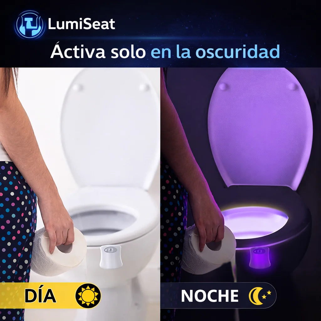 Luz LED para Inodoro 🚽 Activación por Movimiento 🚶🏻‍♀️ Ilumina tu baño al instante cuando te levantas de noche