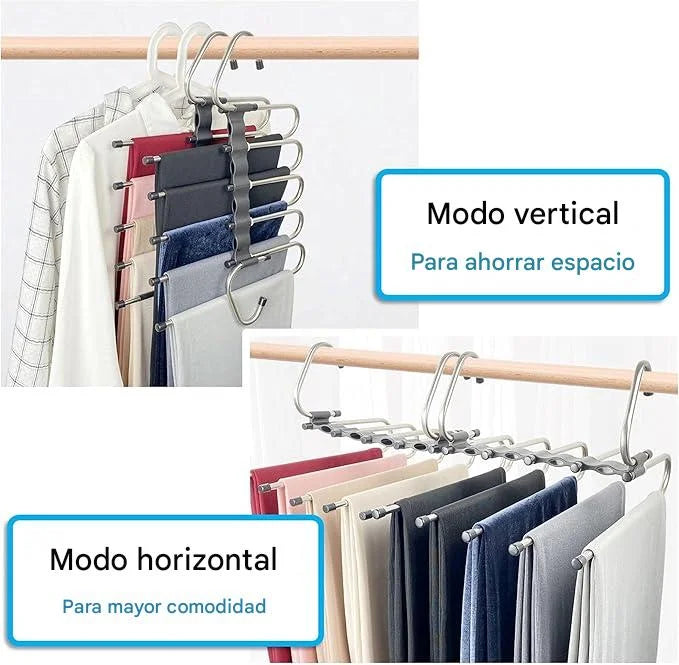 Perchero Vertical 5 en 1 (OFERTA ESPECIAL 3x1)✨ Optimiza tu armario 👖 Ahorra espacio desde el primer uso