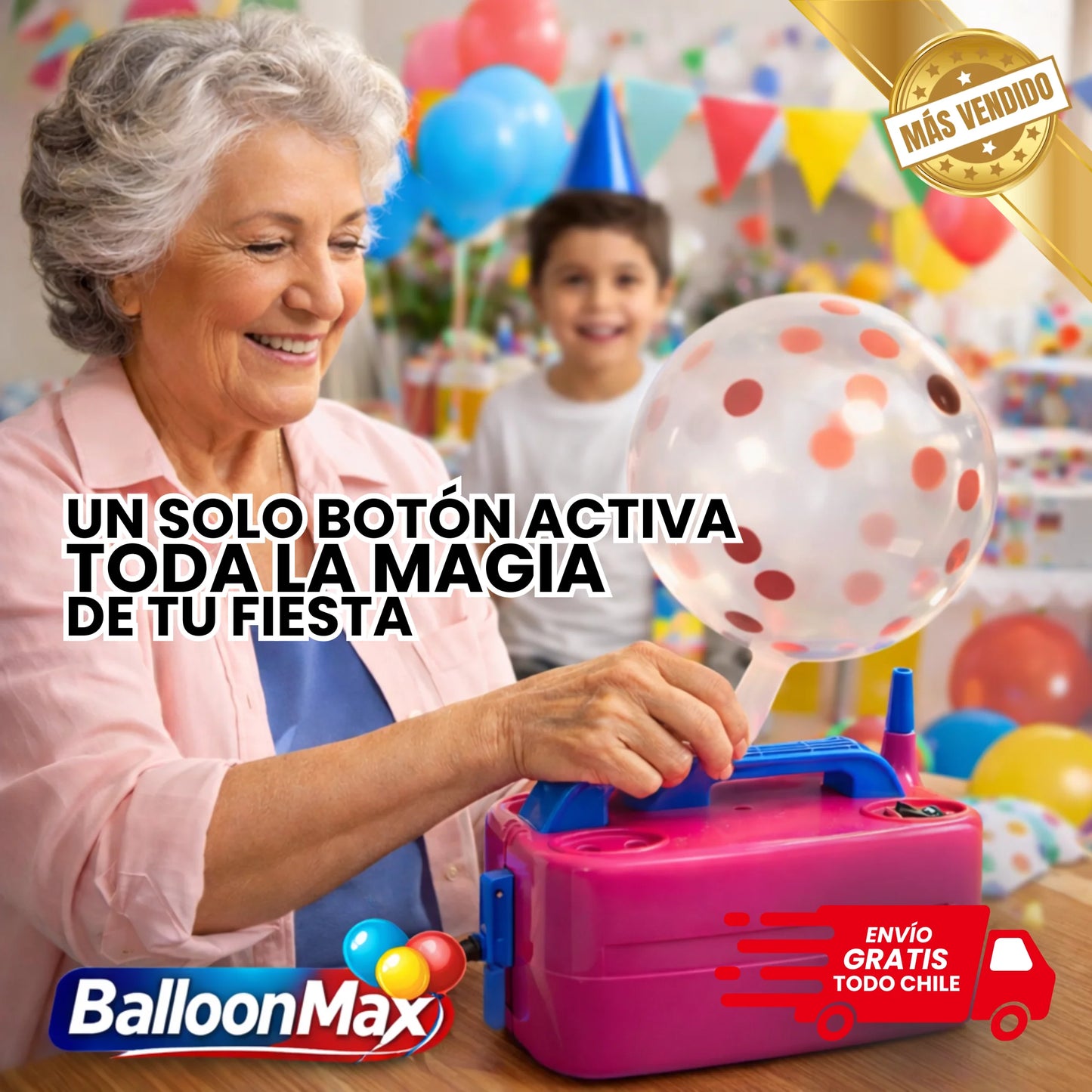 INFLADOR DE GLOBOS ELÉCTRICO 🎈 600W ⚡️ Decora tu fiesta en minutos sin cansarte